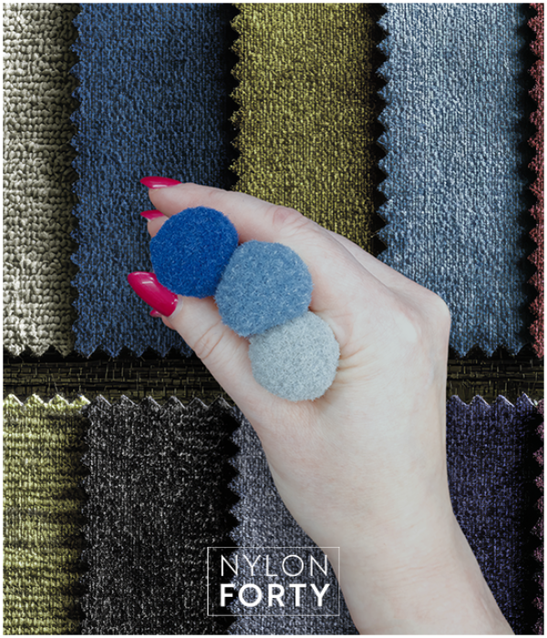 Nylon Poms in Hand